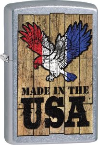 ZO15290 Zippo Eagle USA Lighter - Street Chrome