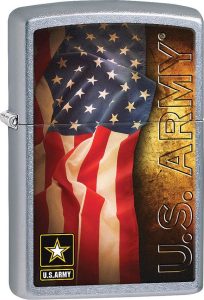 Zippo US Army Lighter - Street Chrome