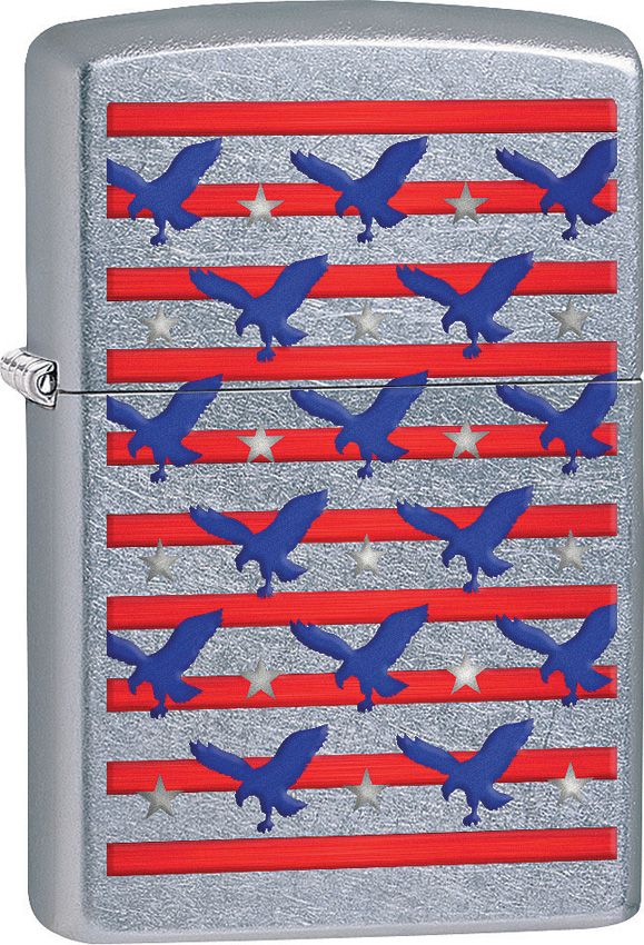 Zippo Eagle Lighter - Street Chrome