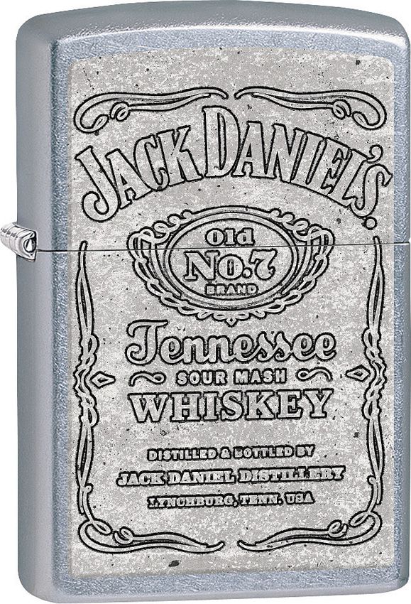 Zippo Jack Daniels Lighter - Street Chrome