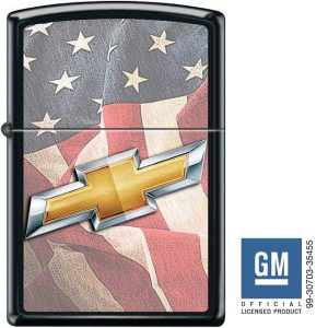 ZO16230 Zippo Chevy USA Lighter - Black Matte