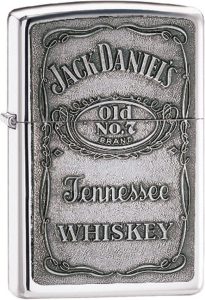 Zippo Jack Daniels Pewter Emblem Lighter - Chrome