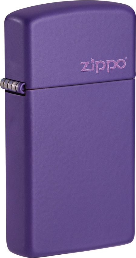 Zippo Slim Purple Logo Lighter - Slim