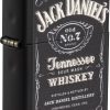 Zippo Jack Daniels Old No 7 Black Matte Lighter