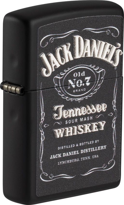 Zippo Jack Daniels Lighter - Black Matte Finish