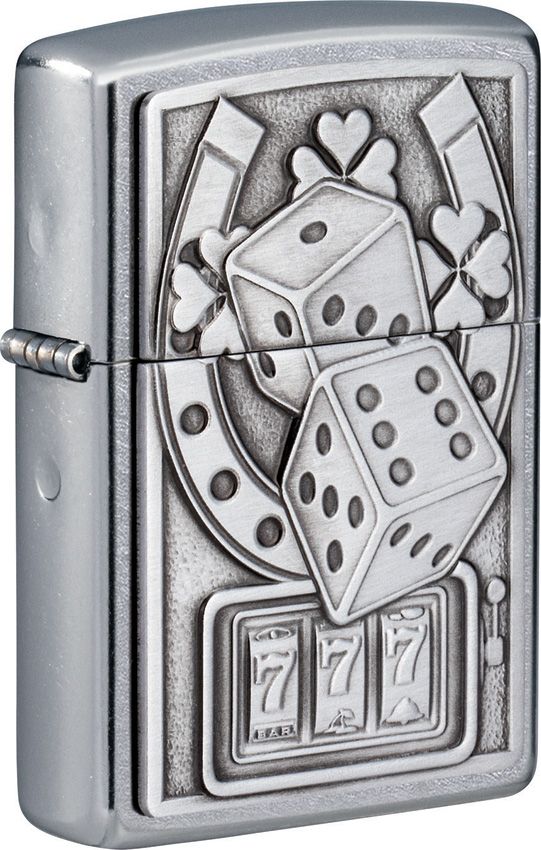Zippo Lucky Seven Lighter - Street Chrome Finish