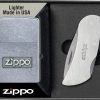 Zippo Lighter and Lockback Knife Set with Brushed Stainless