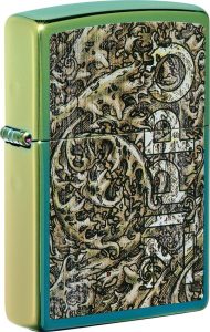 Zippo Logo Design Lighter - Polish Teal