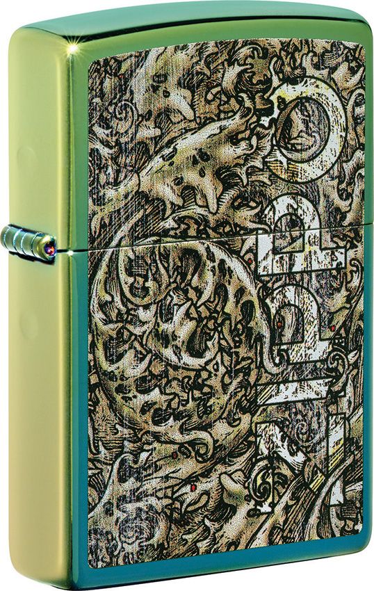 Zippo Logo Design Lighter - Polish Teal