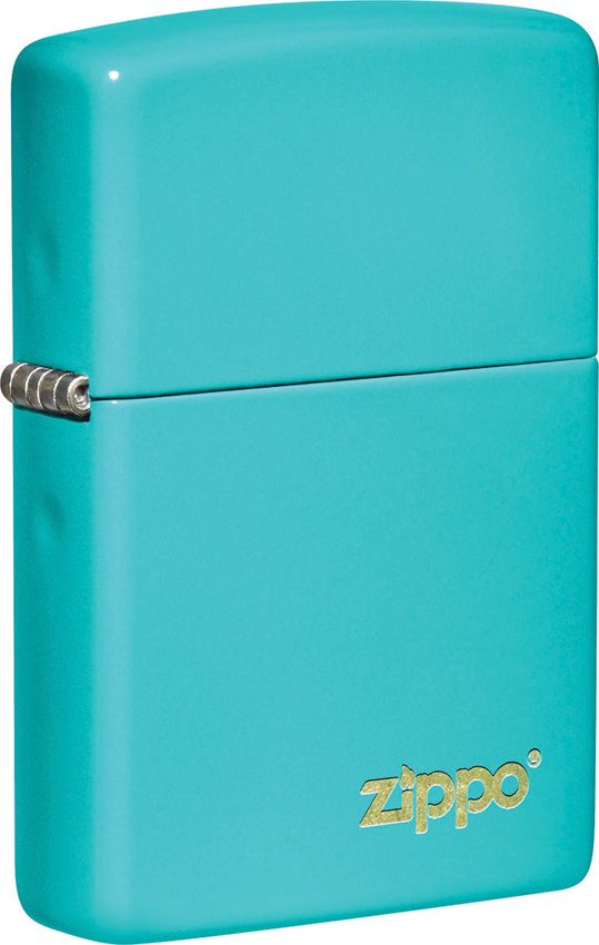 ZO19992 Zippo Classic Flat Turquoise Logo Windproof Lighter