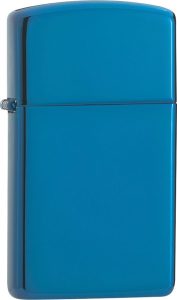 Zippo Slim Blue Lighter - High Polish Finish