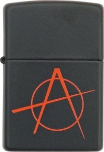 Zippo Anarchy Black Matte Slim Lighter