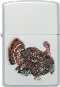 Zippo Wild Turkey Satin Chrome Slim Lighter