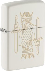 ZO23692 Zippo King Queen Lighter White Matte