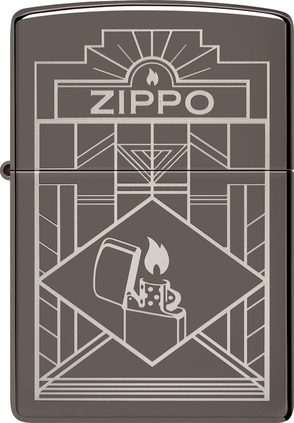 Zippo Design Lighter Black Ice Finish