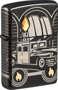 ZO24463 Zippo Car 75th Anniversary Black Ice Collectible