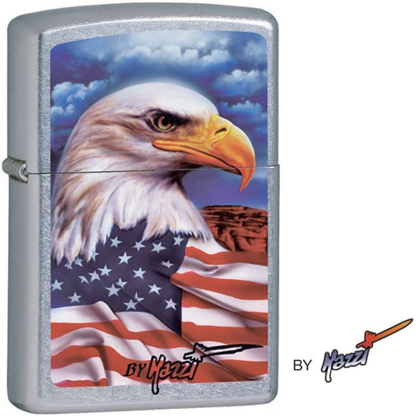 ZO24764 Zippo Mazzi Freedom Watch Eagle Street Chrome