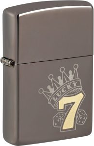 Zippo Lucky 7 Black Ice Slim Lighter