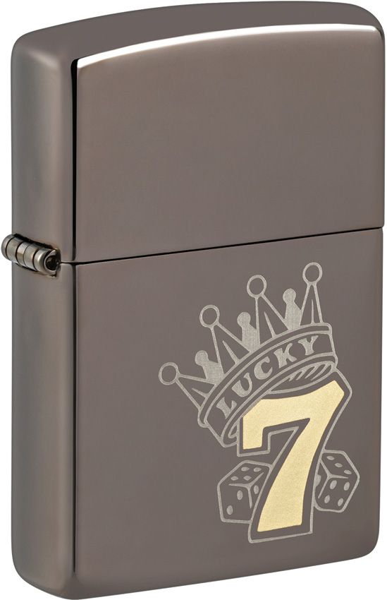 Zippo Lucky 7 Black Ice Slim Lighter