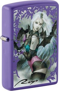 Zippo Luis Royo Purple Matte Slim Lighter