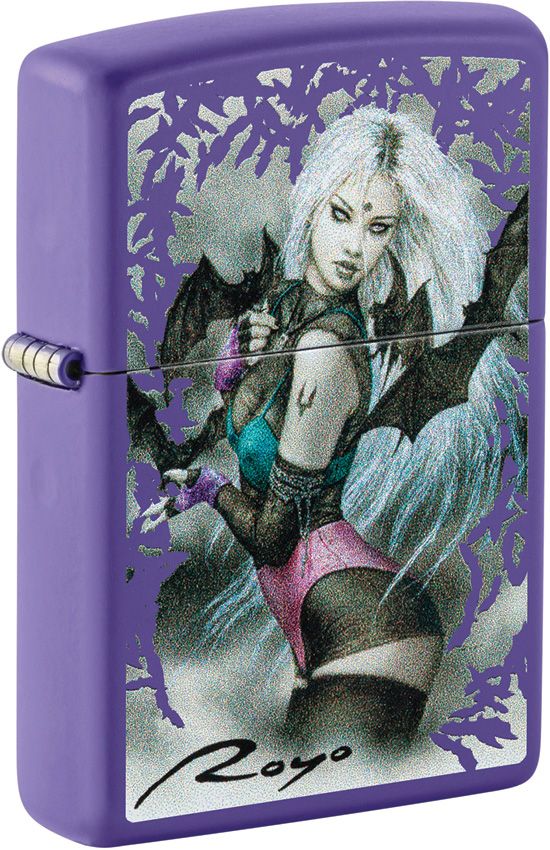 Zippo Luis Royo Purple Matte Slim Lighter