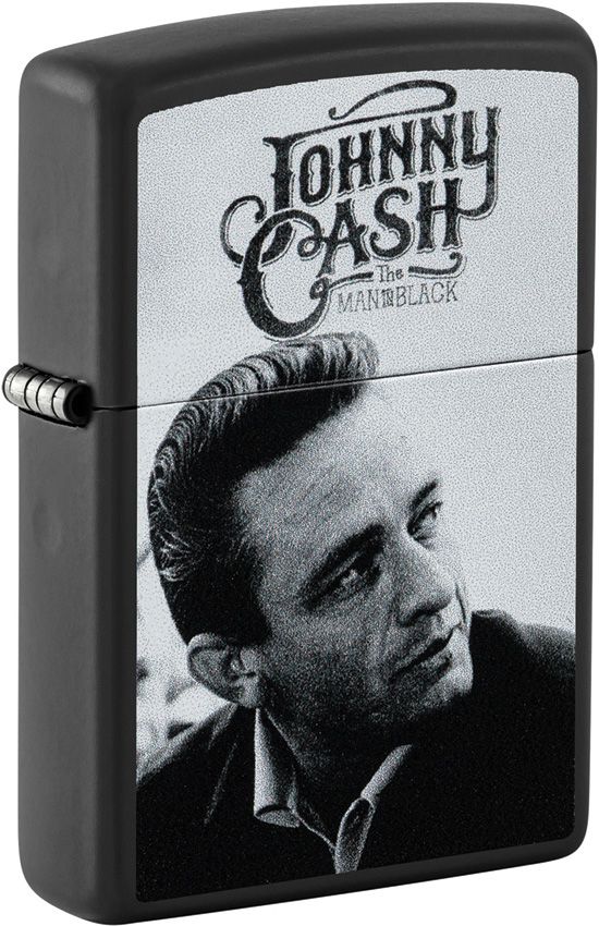 Zippo Johnny Cash Black Matte Slim Lighter