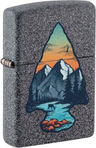 Zippo Mountain Design Iron Stone Lighter