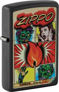 Zippo Comic Zombies Black Matte Lighter