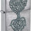 Zippo Rooted In Love Brushed Chrome Lighter