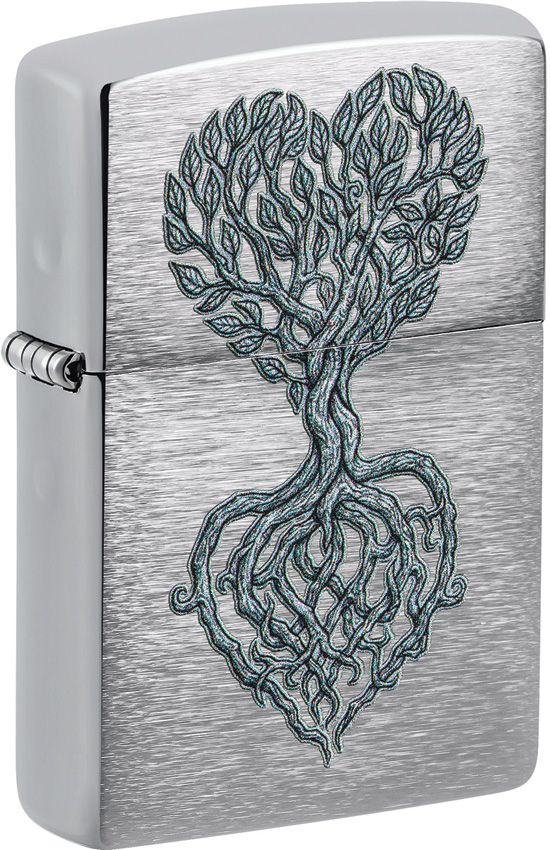 Zippo Rooted in Love Brushed Chrome Lighter