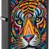 Zippo Tiger Stripes Lighter Black Matte