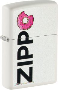 Zippo Frosted White Matte Lighter