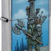 Zippo Castle Troll Street Chrome Lighter