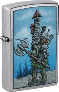 ZO26278 Zippo Castle Troll Street Chrome Lighter