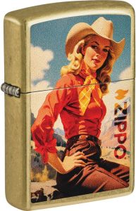 Zippo Rancher Design Street Brass Lighter