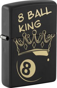 ZO26319 Zippo Billiards Champion Lighter - Black Matte