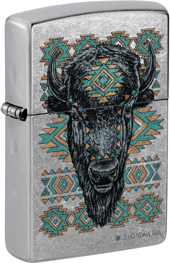 Zippo Buck Wear Lighter - Street Chrome