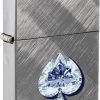 Zippo Gleaming Spade Lighter with Diagonal Weave
