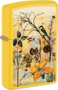 Zippo Scrapbook Bird Lighter Sunflower Yellow
