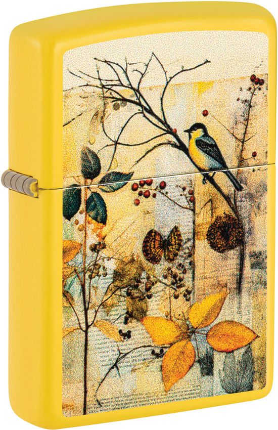 Zippo Scrapbook Bird Lighter Sunflower Yellow