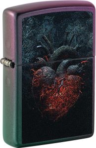 Zippo Dark Heart Lighter Iridescent Finish