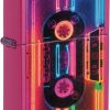 Zippo Neon Cassette Lighter Hot Pink