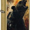 Zippo Grizzly Roar Street Brass Lighter
