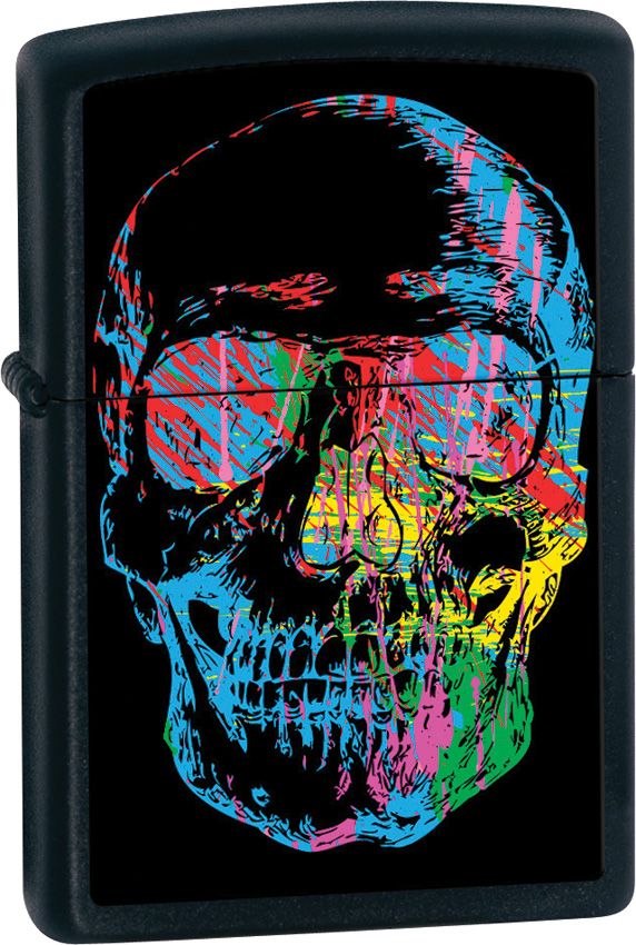 Zippo Skull Regular Lighter - Black Matte