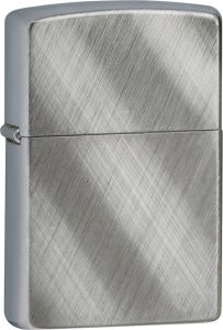 ZO28182 Zippo Diagonal Weave Lighter - Brushed Chrome