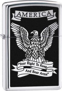 ZO28290 Zippo Eagle Lighter - High Polish Chrome