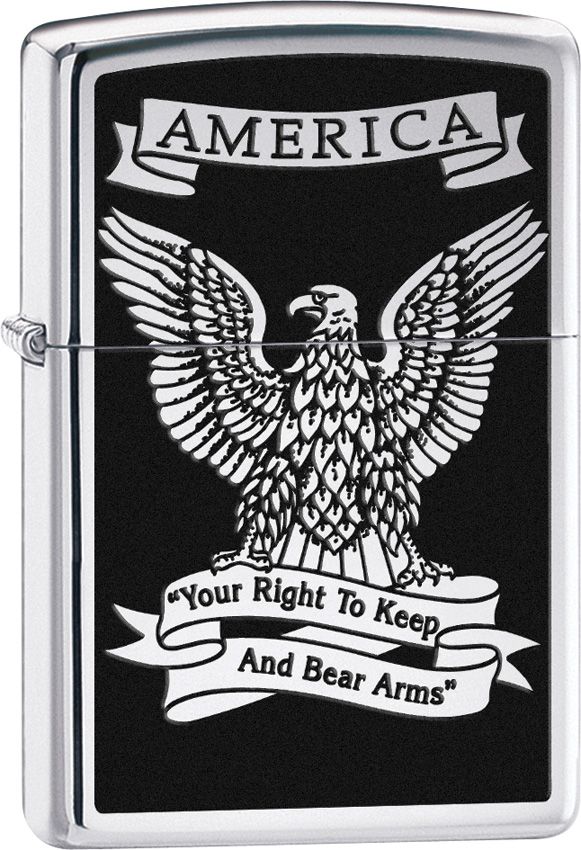 ZO28290 Zippo Eagle Lighter - High Polish Chrome