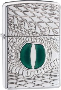 ZO28807 Zippo Dragon Eye Armor Series High Polish Chrome