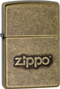 Zippo Stamp Antique Brass Lighter