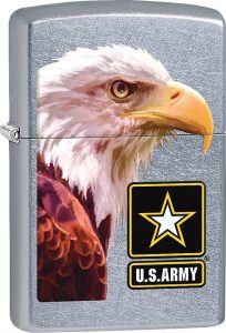 Zippo US Army Eagle Street Chrome Lighter